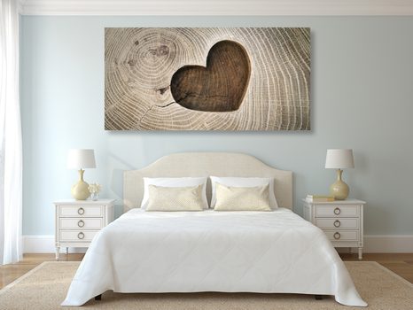 FOTO OP CANVAS SYMBOOL VAN LIEFDE - SCHILDERIJEN - MEGA UITVERKOOP TOT 70% 🔥