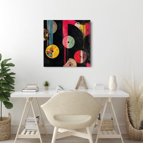 SLIKA FANTAZIJA VINILNIH PLOČA - GLAZBENE SLIKE - SLIKE