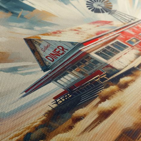 OBRAZ OSAMĚLÝ DINER - VINTAGE A RETRO OBRAZY - OBRAZY