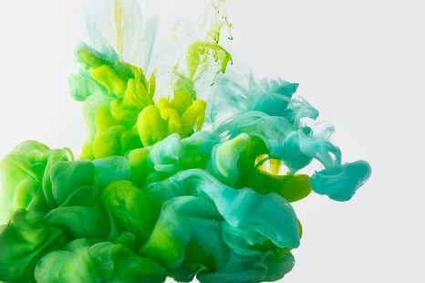 CARTA DA PARATI – INCHIOSTRO IN TONALITÀ VERDI - CARTA DA PARATI ASTRATTI - CARTA DA PARATI