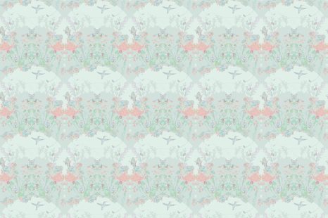 CARTA DA PARATI – FORESTA MISTERIOSA CON SFONDO VERDE - CARTA DA PARATI NATURA - CARTA DA PARATI