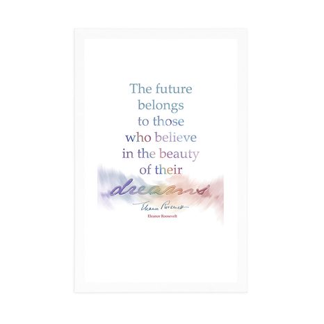 PLAKÁT S PASPARTOU A MOTIVAČNÍM CITÁTEM - ELEANOR ROOSEVELT - MOTIVY Z NAŠÍ DÍLNY - PLAKÁTY