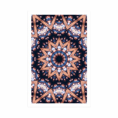 POSTER – MANDALA CON ELEMENTI INTERESSANTI SULLO SFONDO - FENG SHUI - POSTER