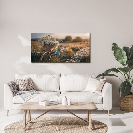 OBRAZ ROMANTICKÁ PROJÍŽĎKA MEZI KOPRETINAMI - OBRAZY POLE A LOUKY - OBRAZY