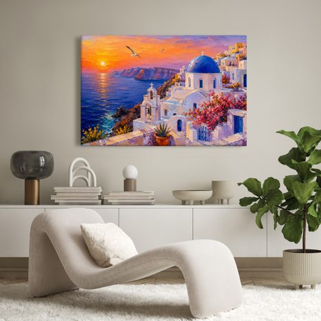 WANDBILD BLAUE KUPPEL ÜBER DEM MEER - BILDER MEER UND STRAND - BILDER