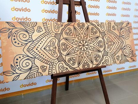 OBRAZ MANDALA SE STARODÁVNÝM NÁDECHEM - OBRAZY FENG SHUI - OBRAZY