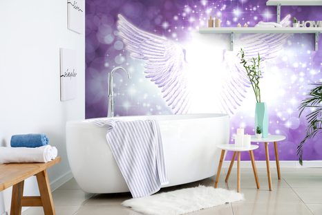 TAPETE FLÜGEL MIT ABSTRAKTEN ELEMENTEN - TAPETEN VON ENGELN - TAPETEN