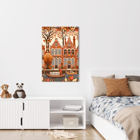 OBRAZ HOLANDSKÉ DOMY NA PODZIM - PICTURES OF CITIES - PICTURES