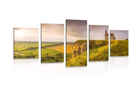 5-PIECE CANVAS PRINT OLD CHURCH IN NITRA - PICTURES OF NATURE AND LANDSCAPE - PICTURES