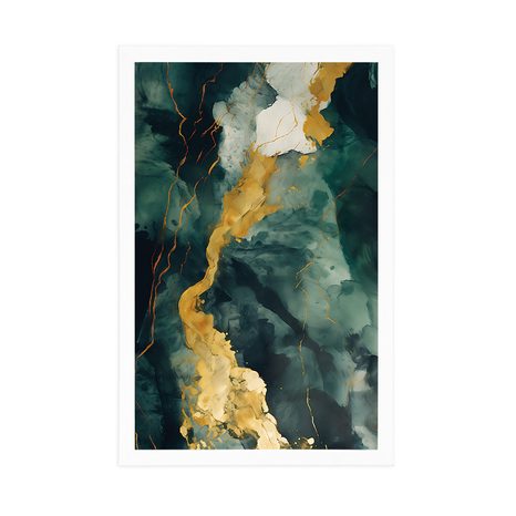 PLAKÁT ZELENÝ MRAMOR - MRAMOROVÁ ABSTRAKCE - PLAKÁTY
