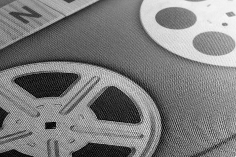 OBRAZ FILMOVÁ PÁSKA V ČERNOBÍLÉM PROVEDENÍ - ČERNOBÍLÉ OBRAZY - OBRAZY