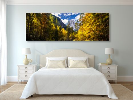 WANDBILD BERGLANDSCHAFT - BILDER VON NATUR UND LANDSCHAFT - BILDER