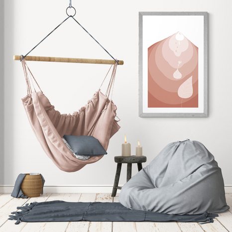 PLAGÁT S PASPARTOU LISTY ODVIATE VETROM - MOTÍVY Z NAŠEJ DIELNE - PLAGÁTY