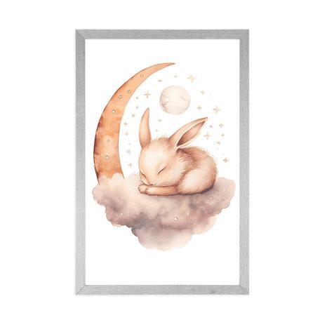 PLAGÁT ZASNENÝ ZAJAČIK - ZASNENÉ ZVIERATKÁ - PLAGÁTY