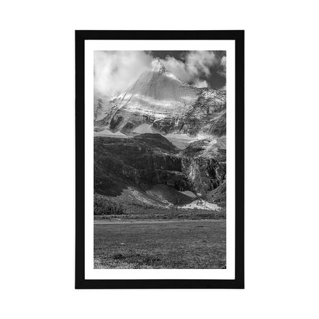 POSTER – MAESTOSO PAESAGGIO MONTANO IN BIANCO E NERO - NERO E BIANCO - POSTER