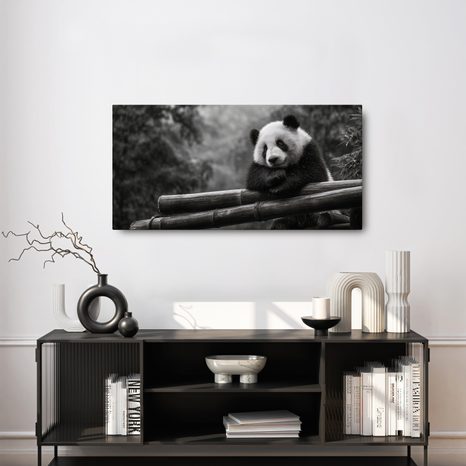 WANDBILD RUHIGER PANDA IN DER NATUR - BILDER TIERE - BILDER