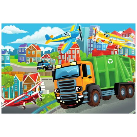 SAMOLEPÍCÍ TAPETA POPELÁŘSKÉ AUTO VE MĚSTĚ - SAMOLEPÍCÍ TAPETY - TAPETY