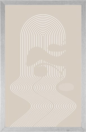 POSTER EINZIGARTIGES REGENBOGEN-MUSTER MID-CENTURY - MOTIVE AUS UNSERER WERKSTATT - POSTER