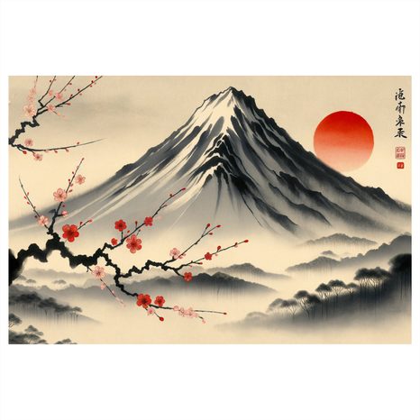 SLIKA JAPANSKI KRAJOLIK - SLIKE PLANINE - SLIKE