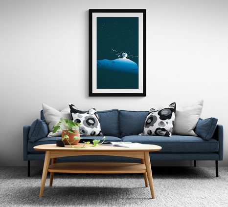 PLAKÁT S PASPARTOU KOUZELNÁ OBLOHA - MOTIVY Z NAŠÍ DÍLNY - PLAKÁTY