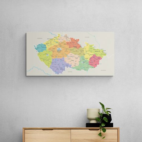 SCHILDERIJ OP KURK KAART VAN TSJECHIË - SCHILDERIJEN OP KURK - MEGA UITVERKOOP TOT 70% 🔥