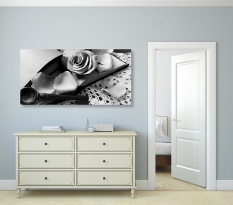 QUADRO SU TELA – NATURA MORTA VINTAGE CON CHIAVE IN BIANCO E NERO - QUADRI BIANCO E NERO - STAMPE E QUADRI