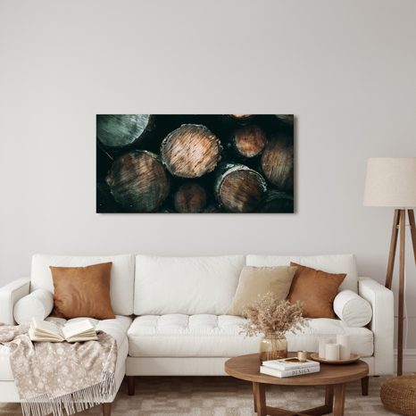 QUADRO SU TELA – TEXTURE NATURALE DEL LEGNO - QUADRI ALBERI E FOGLIE - STAMPE E QUADRI