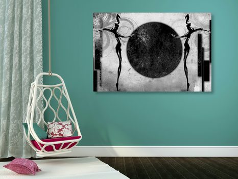 WANDBILD AFRIKANISCHER TANZ IN SCHWARZ-WEISS - SCHWARZ-WEISSE BILDER - BILDER