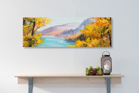 OBRAZ SCENÉRIE HORSKÉHO JEZERA - OBRAZY PŘÍRODY A KRAJINY - OBRAZY