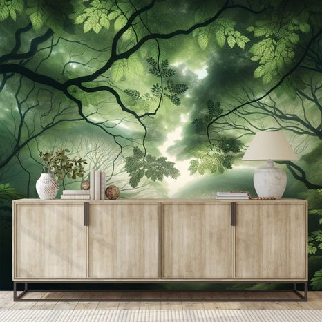 TAPETA ZELENÝ LESNÍ RÁJ - TAPETY STROMY - TAPETY