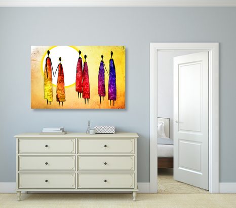 OBRAZ AFRICKÉ ŽENY - ABSTRAKTNÍ OBRAZY - OBRAZY