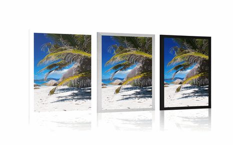 POSTER – BELLEZZE DELLA SPIAGGIA DI ANSE SOURCE - NATURA - POSTER