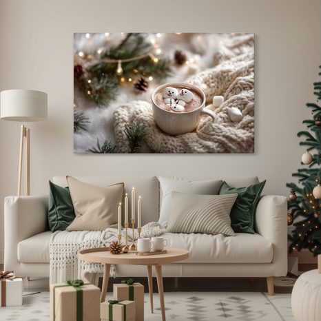 OBRAZ VÁNOČNÍ POHODA S KAKAEM - VÁNOČNÍ A ZIMNÍ OBRAZY - OBRAZY