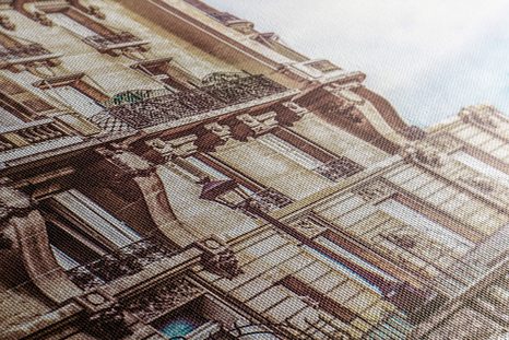 TABLOU VEDERE A TURNULUI EIFFEL DINTR-O STRĂDUȚĂ A PARISULUI - TABLOURI CU ORAȘE - TABLOURI