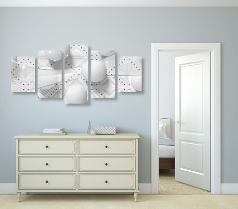 5 RÉSZES KÉP VAGÁNY FEKETE FEHÉRBEN - FEKETE-FEHÉR KÉPEK - KÉPEK