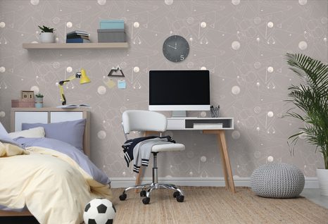 TAPETE ABSTRAKTE GEOMETRIE - GEMUSTERTE TAPETEN - TAPETEN