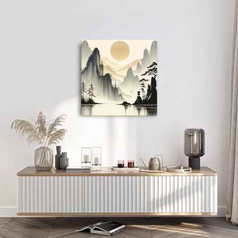 OBRAZ CHRÁM U JEZERA - OBRAZY JEZERA - OBRAZY