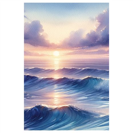 WANDBILD ABENDLICHE SYMPHONIE DES MEERES - BILDER MEER UND STRAND - BILDER