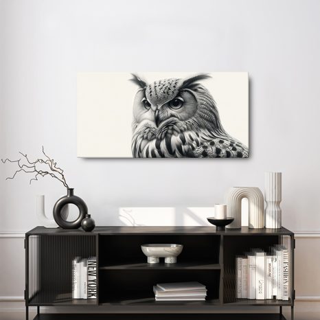 WANDBILD MAJESTÄTISCHE EULE - BILDER VON VÖGELN - BILDER