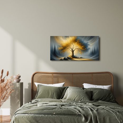OBRAZ MAGICKÝ STROM ŽIVOTA V MLZE - OBRAZY STROMY ŽIVOTA - OBRAZY