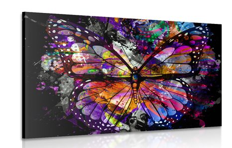 CANVAS PRINT UNUSUAL BUTTERFLY - POP ART PICTURES - PICTURES