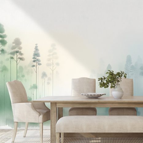 FOTOTAPETA MLŽNÝ LES V PASTELOVÝCH TÓNECH - TAPETY LES - TAPETY