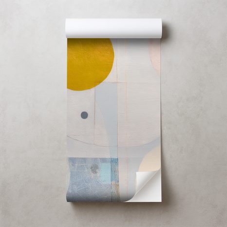 SAMOLEPIACA TAPETA PASTELOVÉ GEOMETRICKÉ KRUHY - ABSTRAKTNÉ TAPETY - TAPETY