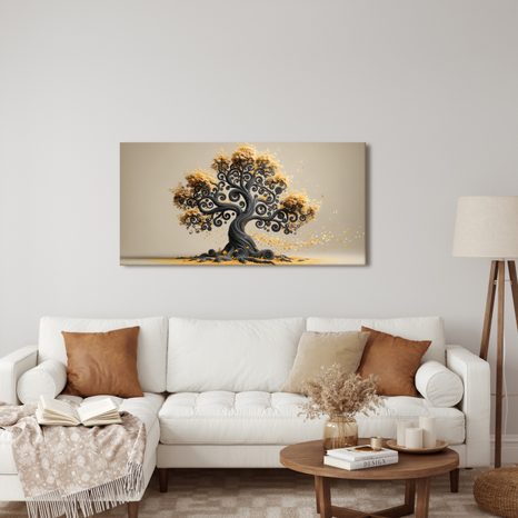 WANDBILD KÜNSTLERISCHER BAUM DES LEBENS - BILDER BÄUME DES LEBENS - BILDER