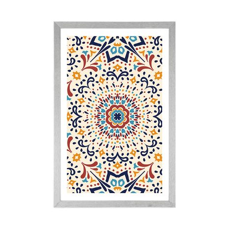 PLAKAT S PASPARTUJEM EDINSTVENI ETNO VZOREC - ABSTRAKTNI IN VZORČASTI - PLAKATI