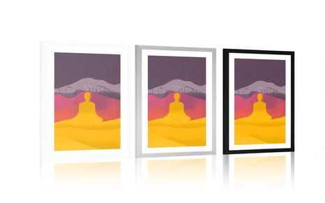 POSTER CU PASSEPARTOUT ECHILIBRUL LUI BUDDHA - MOTIVE DIN ATELIERUL NOSTRU - POSTERE