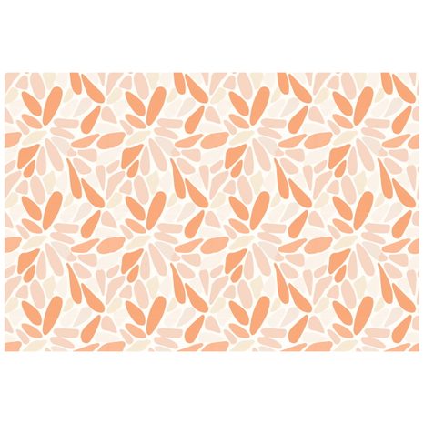 TAPETA ORANŽOVÉ ABSTRAKTNÍ TVARY - VZOROVANÉ TAPETY - TAPETY