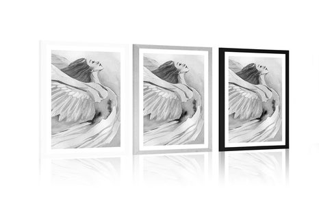 POSTER – ANGELO LIBERO IN BIANCO E NERO - NERO E BIANCO - POSTER