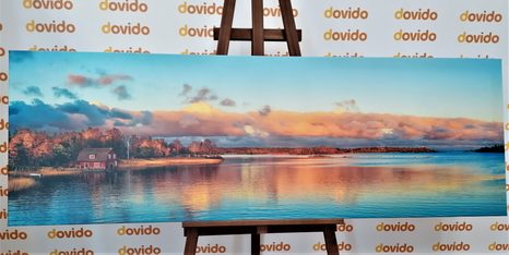 OBRAZ ZÁPAD SLUNCE NAD JEZEREM - OBRAZY PŘÍRODY A KRAJINY - OBRAZY