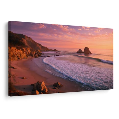 WANDBILD SONNENUNTERGANG ÜBER DEM OZEAN - BILDER VON SONNENAUFGANG UND SONNENUNTERGANG - BILDER